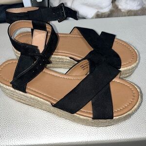 Black Platform Espadrilles